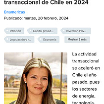 Proyecciones sobre la actividad transaccional de Chile en 2024